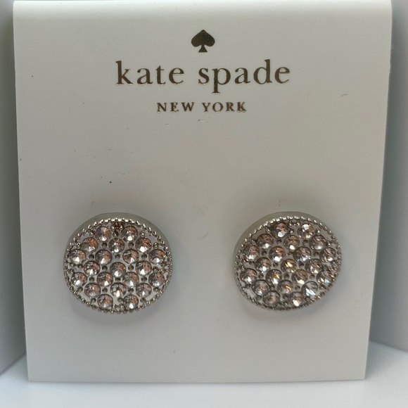 Kate Spade Silver Shine On Pave Studs - Picture 2 of 3